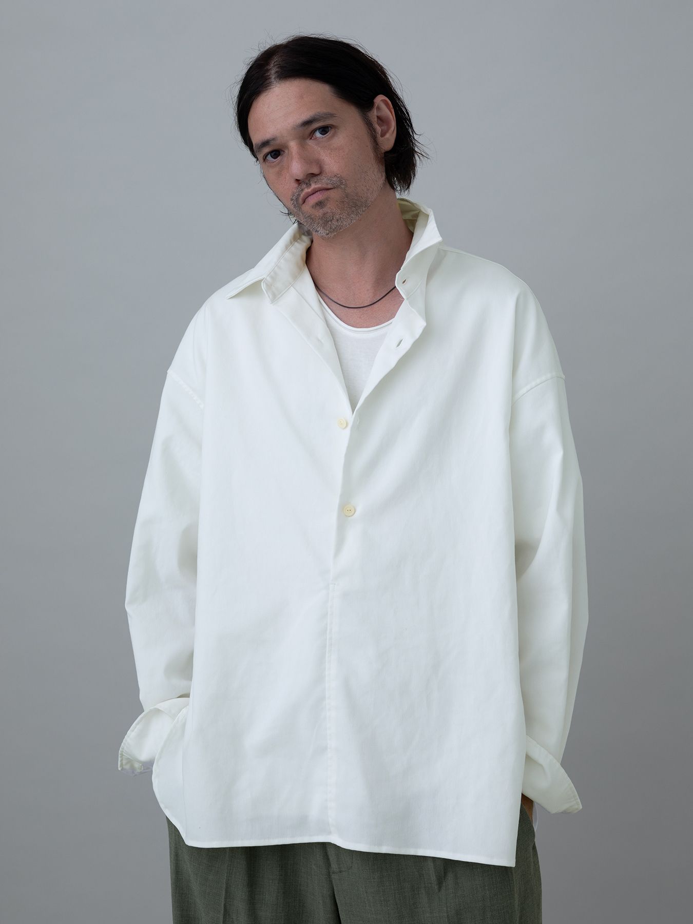 【予約品 11月23日(日) 締切】MINIMALPULLOVER / プルオーバーシャツ / WHITE