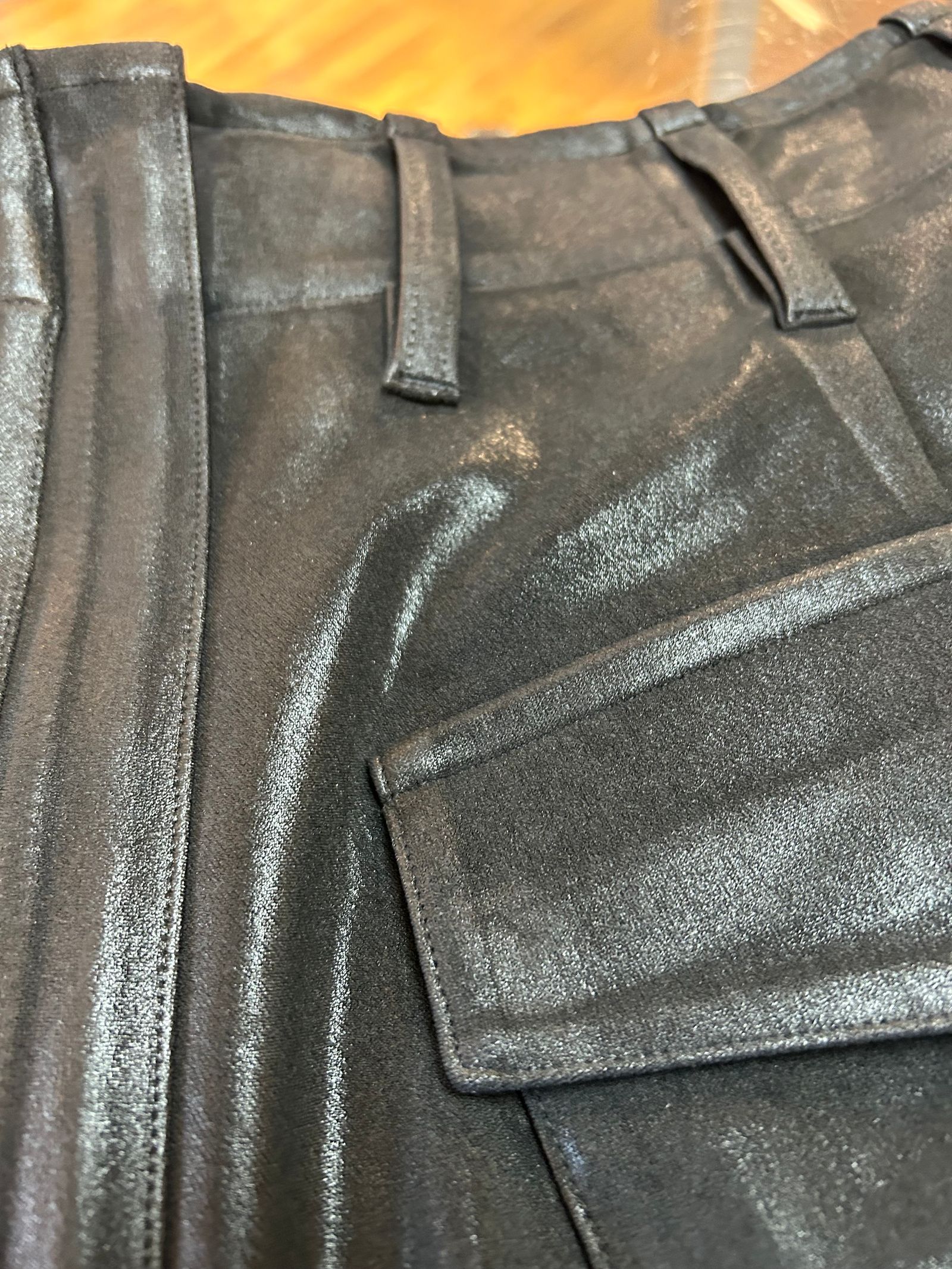 《予約品》 SaruelCargoPants / コーティングブラックカーゴパンツ / ブラック 【kiryuyrik】 10月以降入荷予定