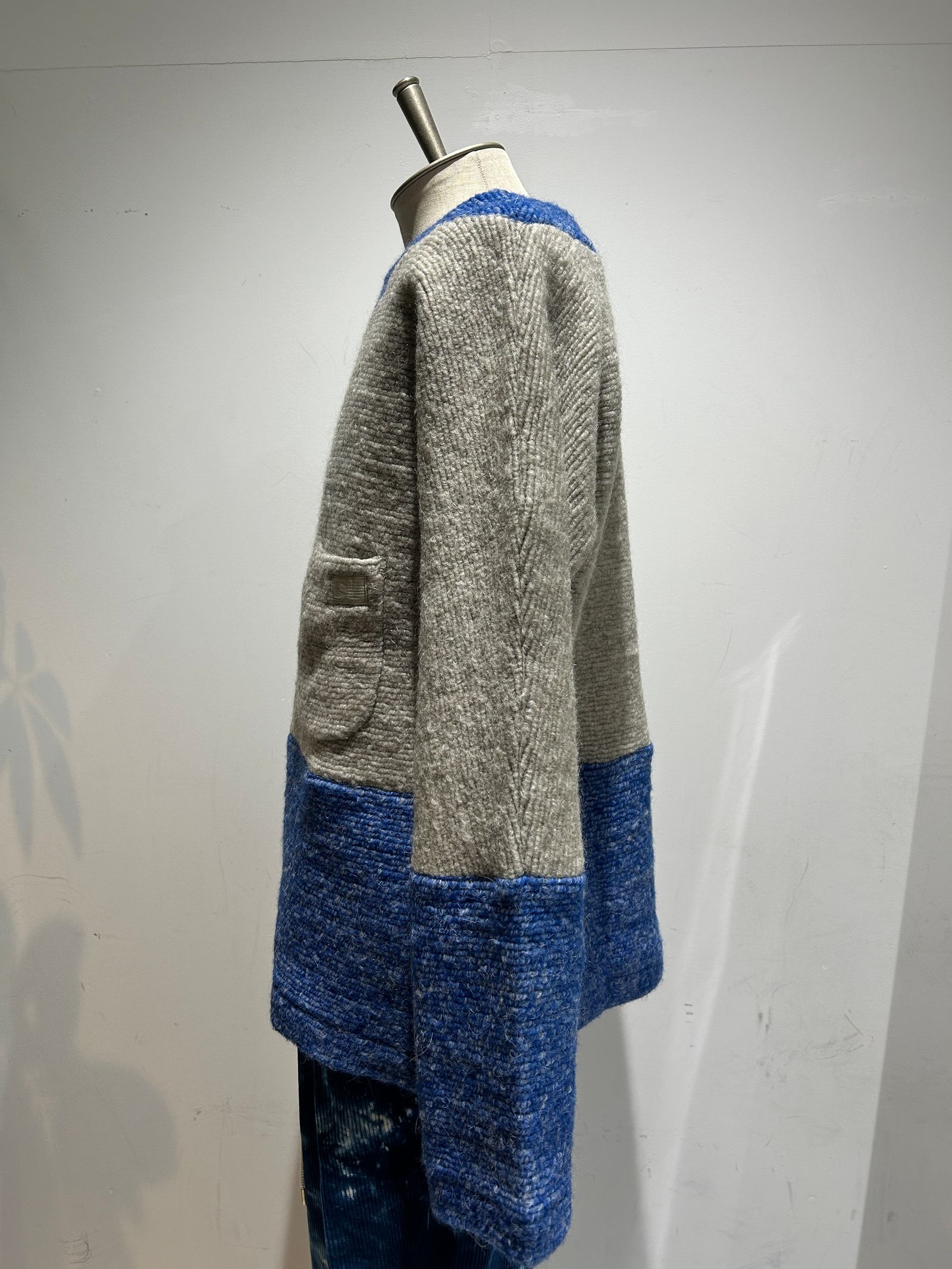 イタリア素材のカットニット切り替えボートネック【A(LeFRUDE)E】