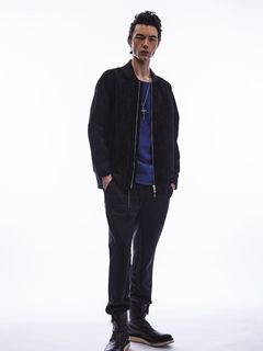 《予約品》 Suede Horse hide Blouson  CRANK / ホーススエード ブルゾン / ブラック 【STRUM】9月以降入荷予定