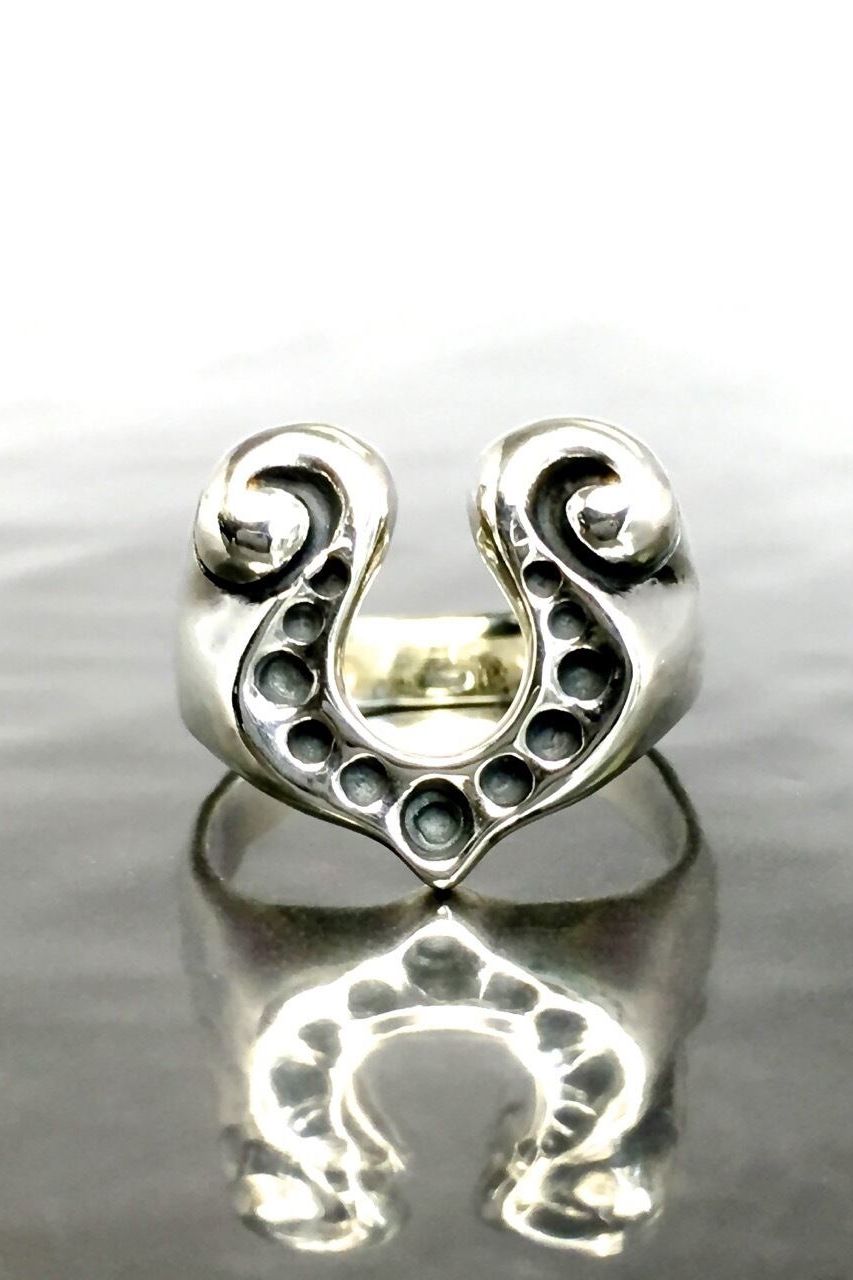 《受注生産》 MELODIC HORSESHOE RING リング 【GOD SIZE】 注文から1~2週間後入荷予定