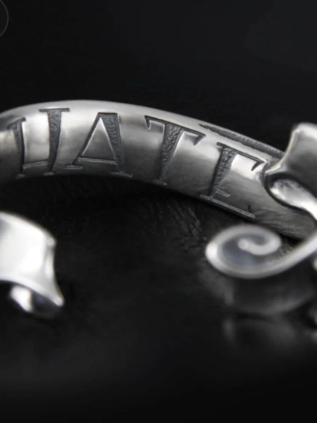 Message On Ribbon Bangle LOVE S