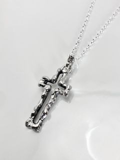《受注生産》 OPEN CROSS LARGE NECKLACE #2 with GODSIZE® I.D. TAG XL / オープンクロスラージ#2ネックレス ゴッドサイズ® I.D.タグXL 【注文から2～3週間後入荷】