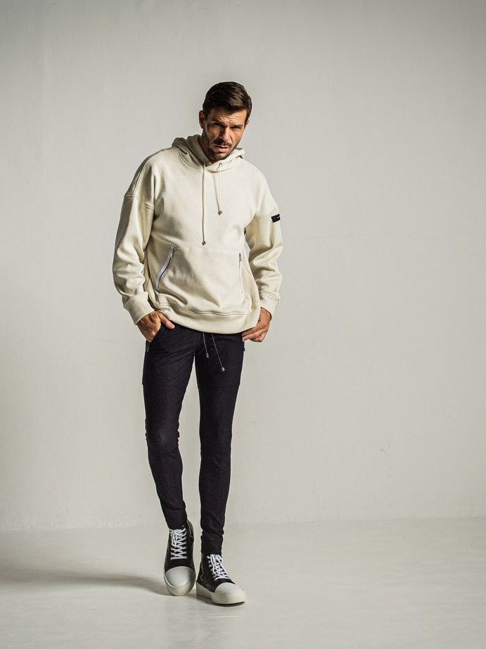 《予約9月1日18時締め》 shaggy fleece thermal pullover hoodie  / プルオーバーパーカー / オフホワイト