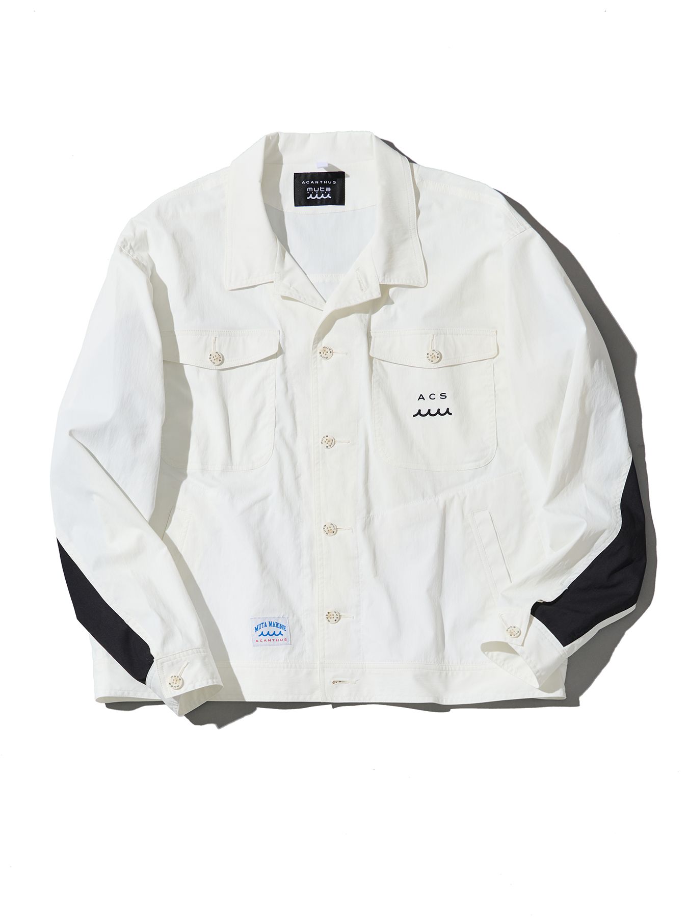 【予約品 10月9日(木) 締切】muta Trucker Jacket / トラッカージャケット / ホワイト【Acanthus × muta MARINE】
