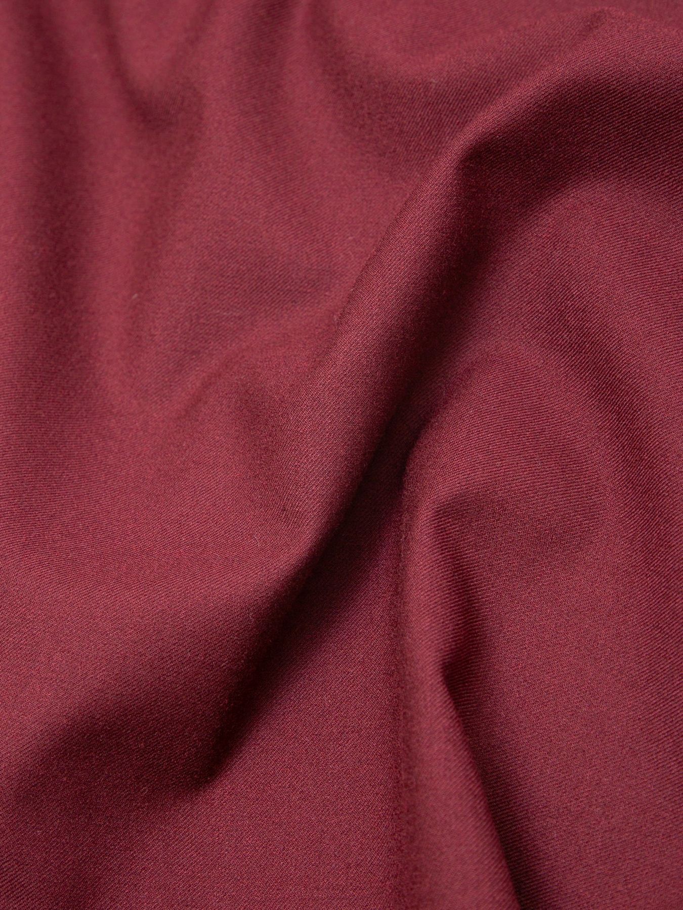 ウォッシャブル ウールレーヨンポリ ツイル ドレスシャツ / BURGUNDY