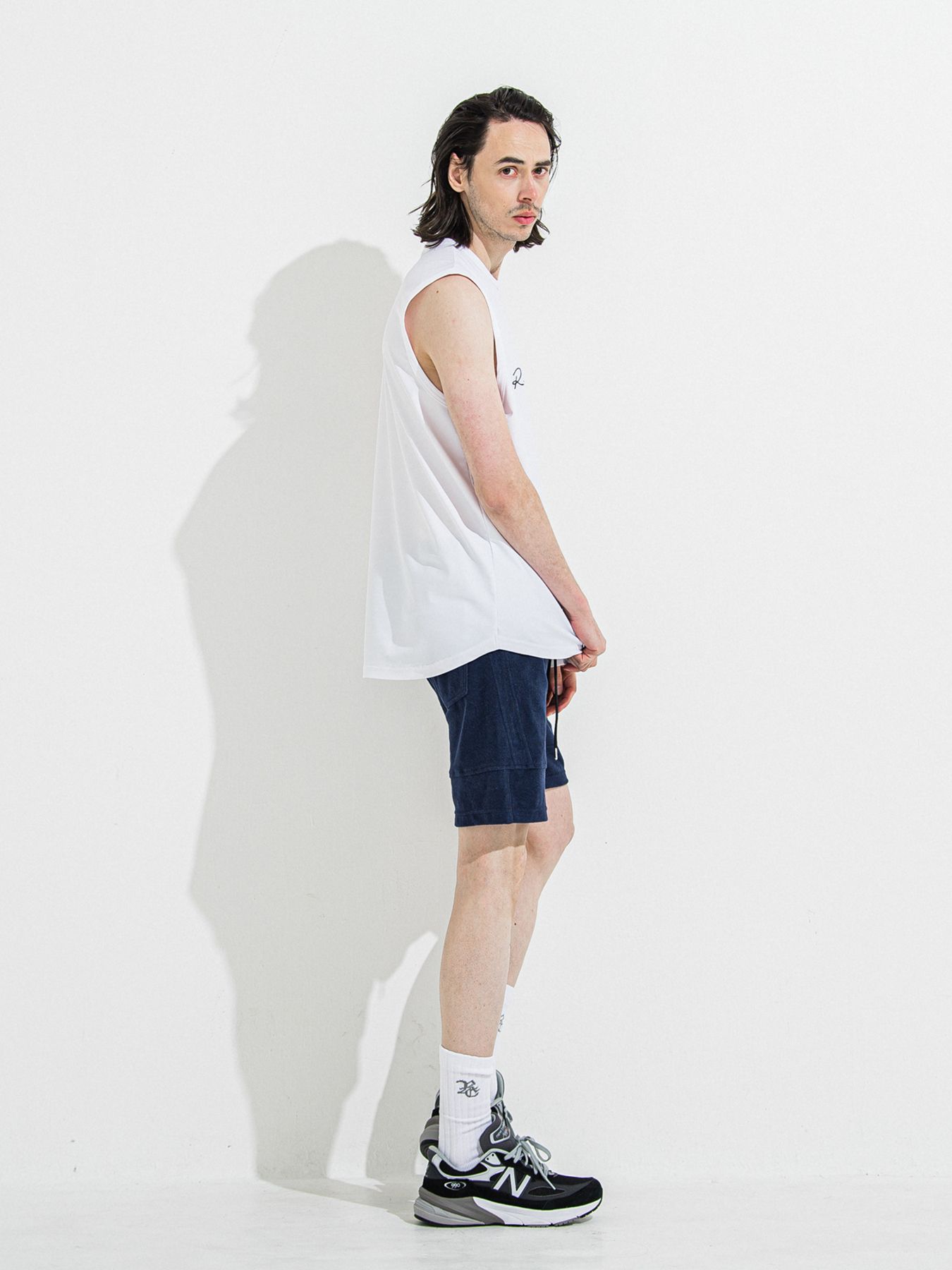 【予約品 】RASH OVER NO SLEEVE / ラッシュガード オーバーサイズノースリーブ / IDホワイト