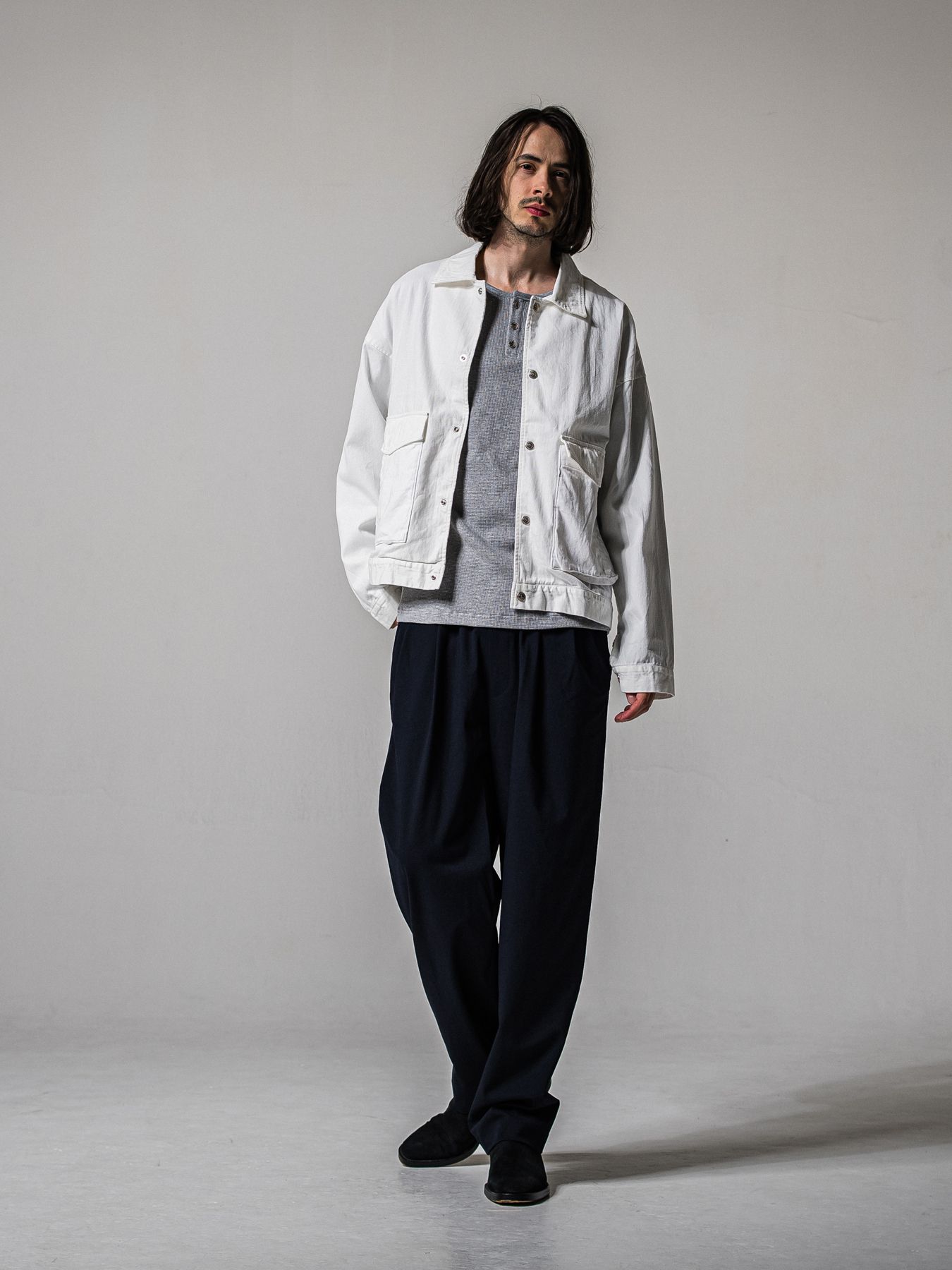 【予約品 11月16日(日) 締切】BEN PANTS / ワイドルーズパンツ / ネイビー