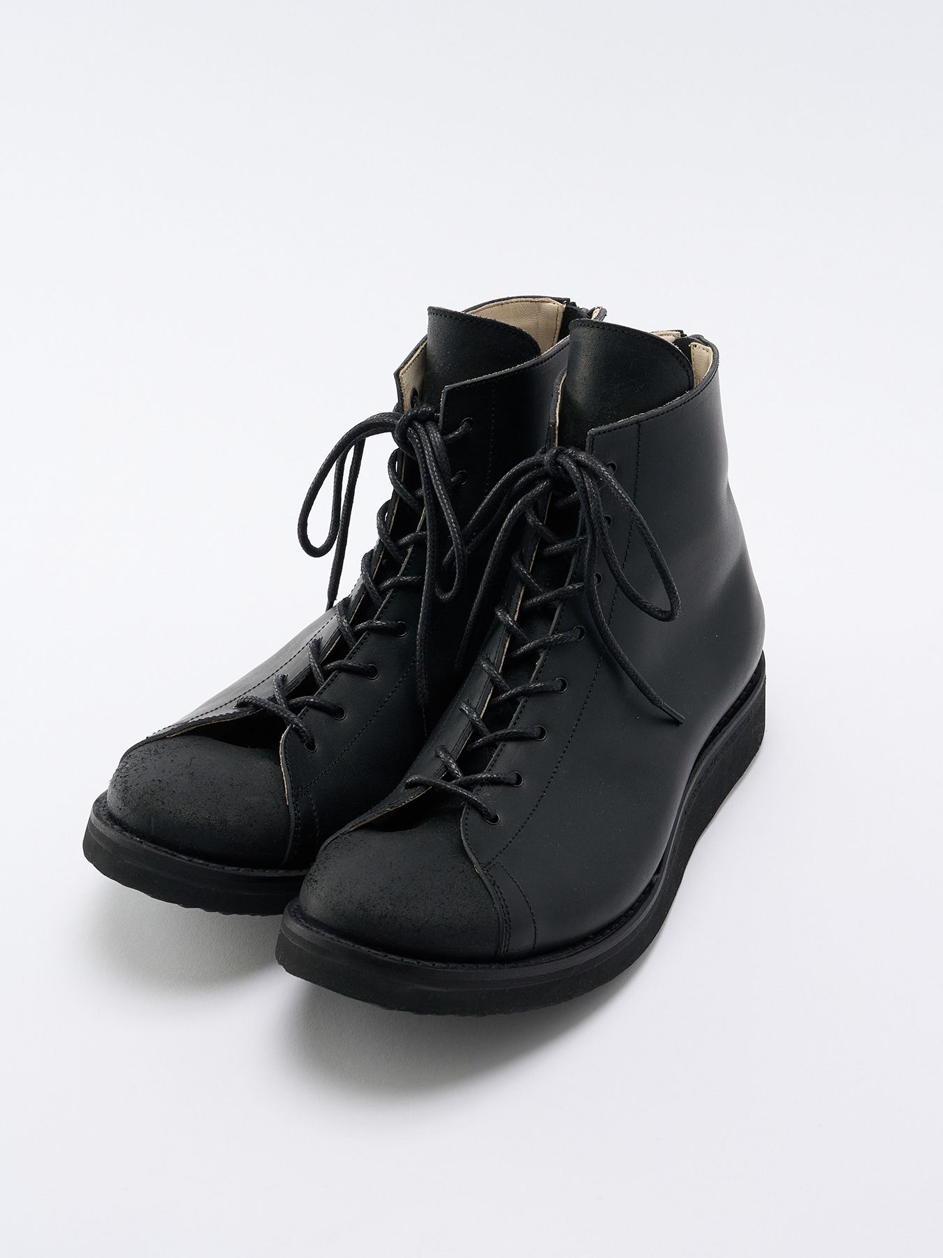 【予約品 4月19日(日) 18時締切】modern lineman boots / カウレザー モダン ラインマンブーツ / ブラック