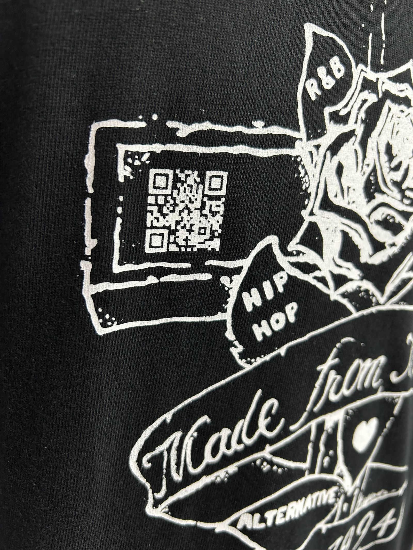 GODSIZE ローズクロス フロントバックプリントTシャツ