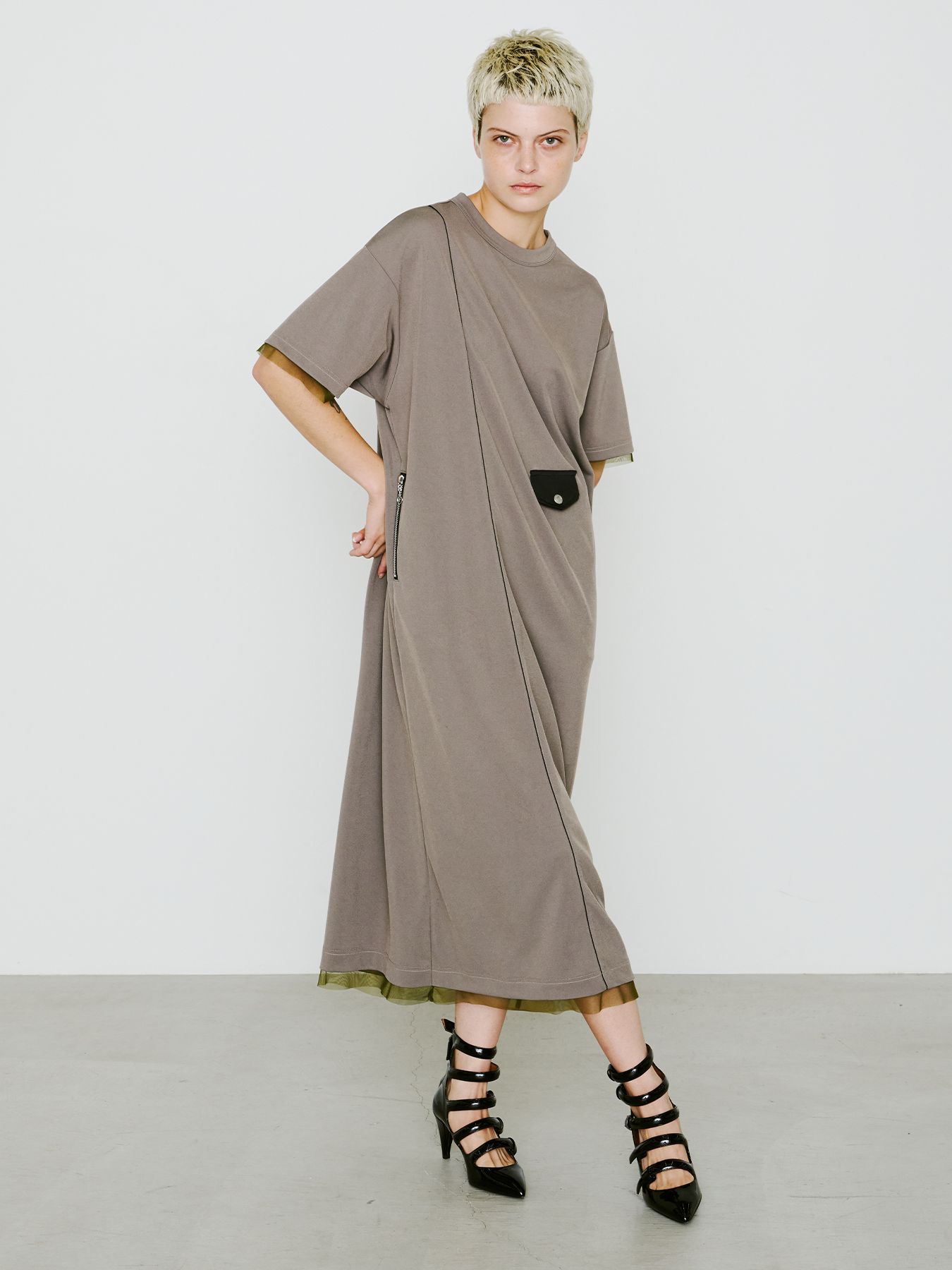 【予約品 8月10日(日) 締切 】WOMENS JERSEY DRESS / ジャージ ワンピース / カーキ