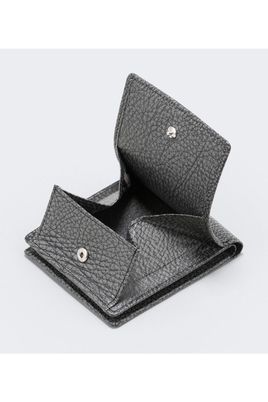 二つ折り財布 Grind Leather / Black 【aniary】