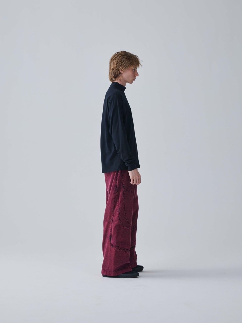 COMBED YARN HI NECK CS  / ハイネックTシャツ / ブラック 【Iroquois.イロコイ】