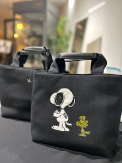 スヌーピー LUNCH BAG /BLACK 1PIU1UGUALE3 RELAX ×PEANUTS