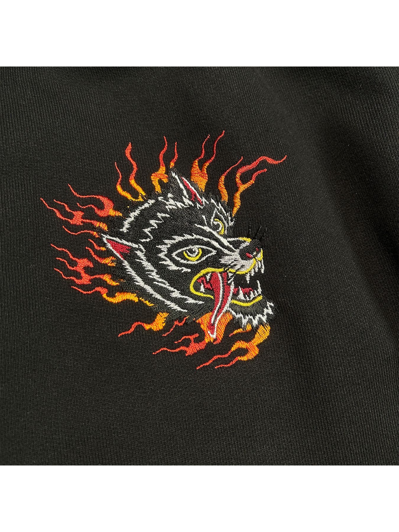 WOLF EAGLE SWEAT PT / ウルフ イーグル スウェット パンツ / ブラック×レッド