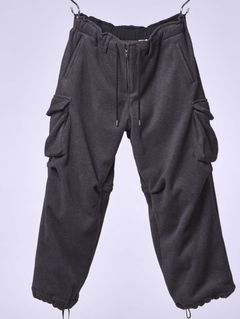 WideSlacksJersey /フリース ワイドカーゴ / チャコールグレー