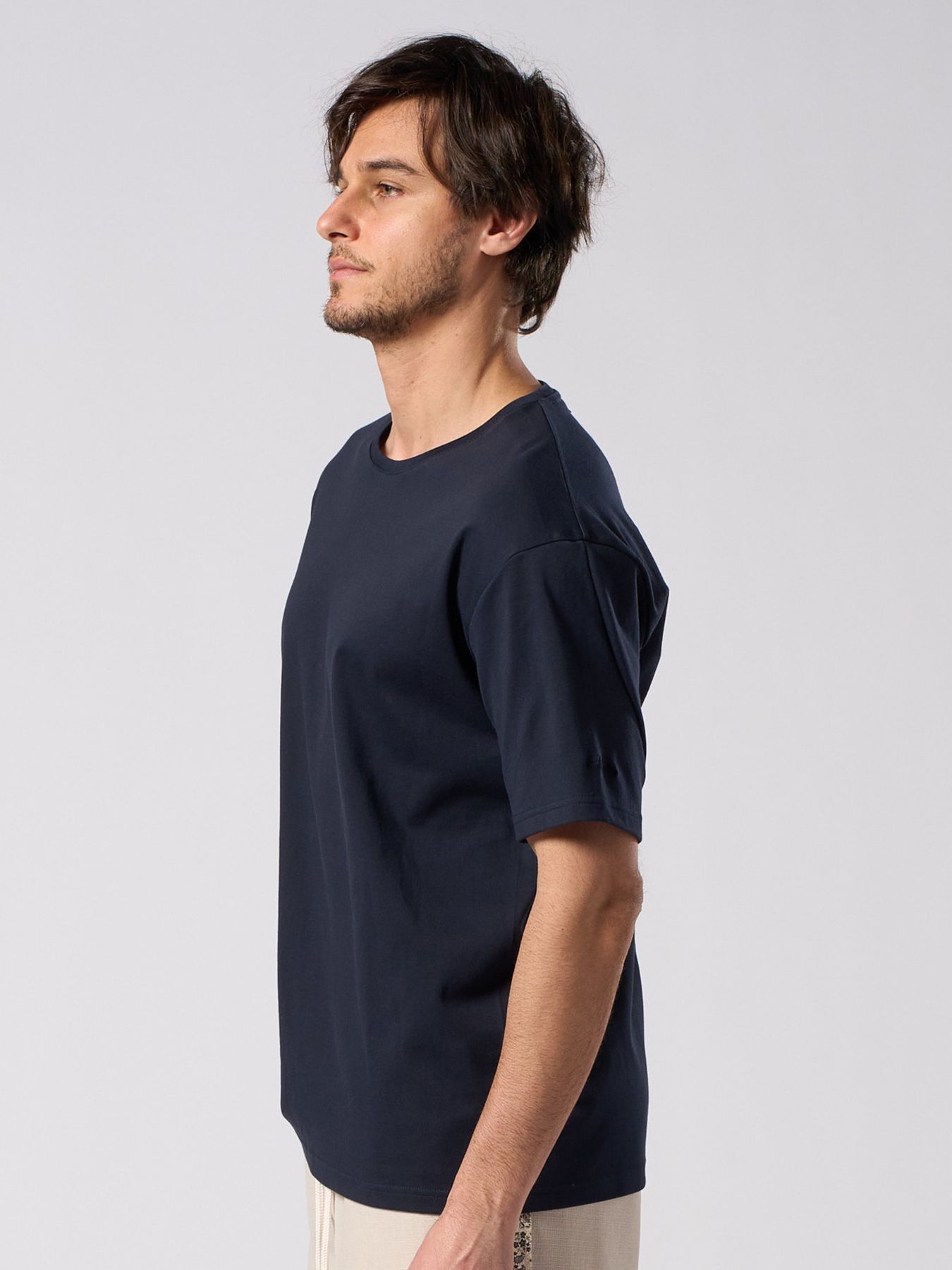 【予約品 1月25日(日) 締切】luxury cotton S/S / ラグジュアリーコットン ショートスリーブ / ネイビー