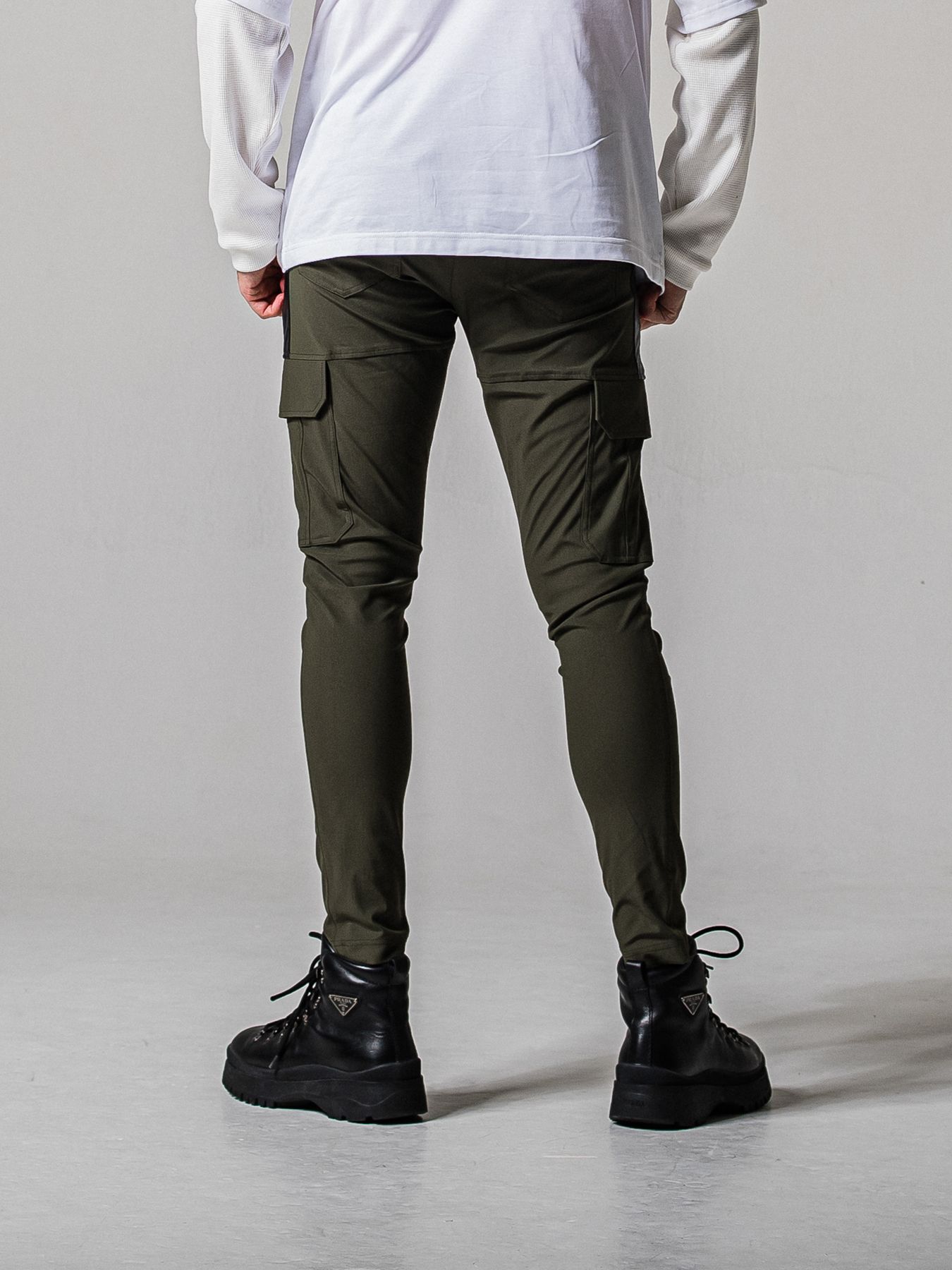 【予約品 11月16日(日) 締切】DARREL CARGO PT / ダレル ナイロンカーゴパンツ / カーキ×ブラック