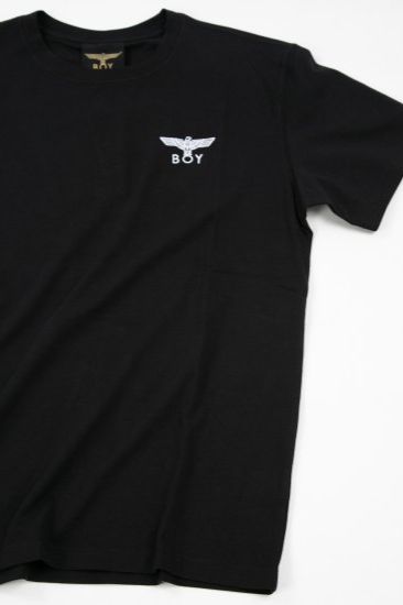ONE POINT EAGLE CREW NECK T-SHIRTS/ ブラック 【BOY LONDON】