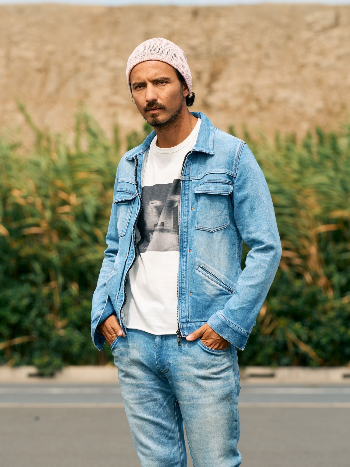 【予約品9月19日 10時締め】 denim jersey zip blouson / ブルゾン / l.used