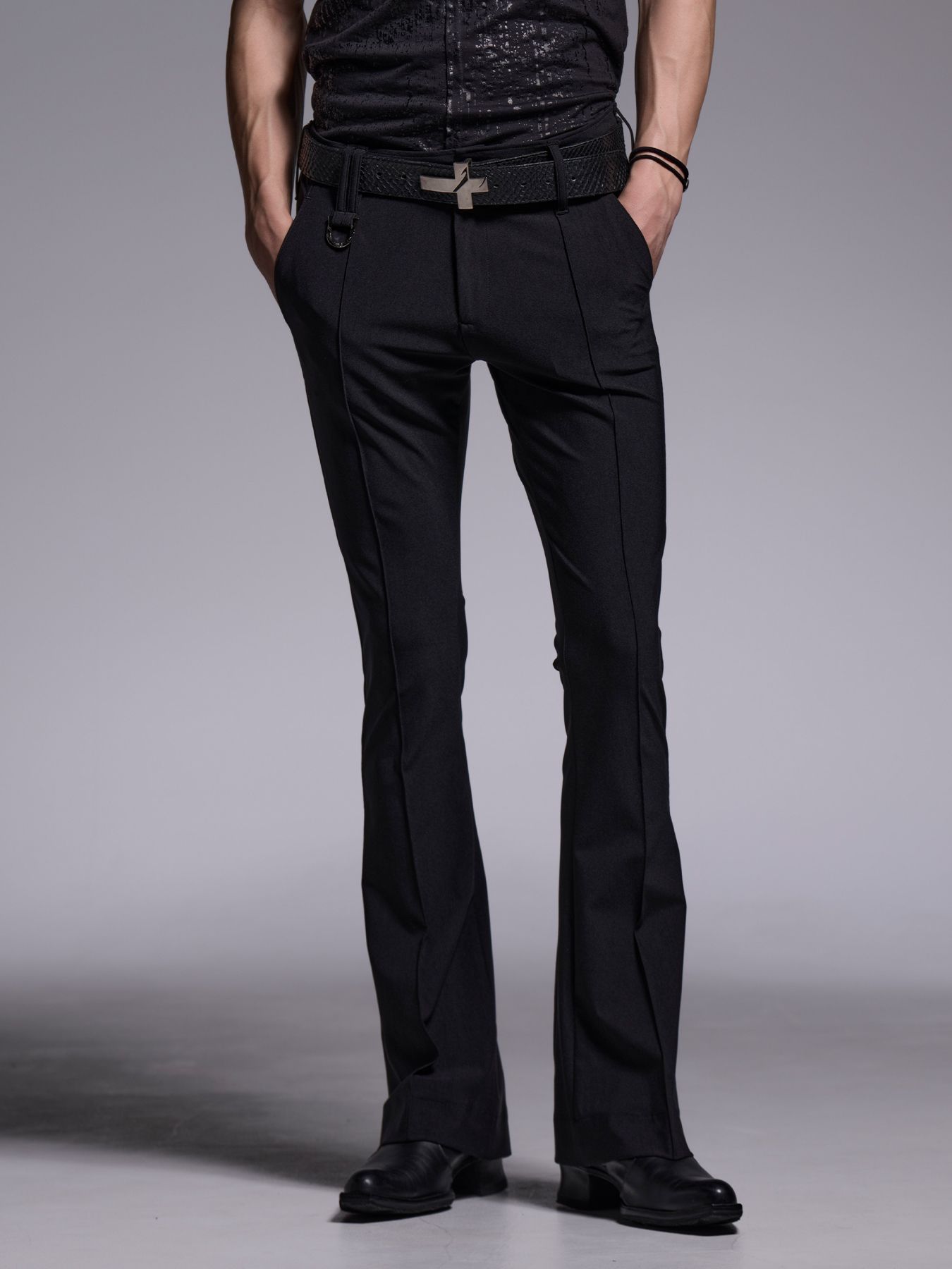 Flare Skinny Slacks / フレアスキニースラックス / ブラック