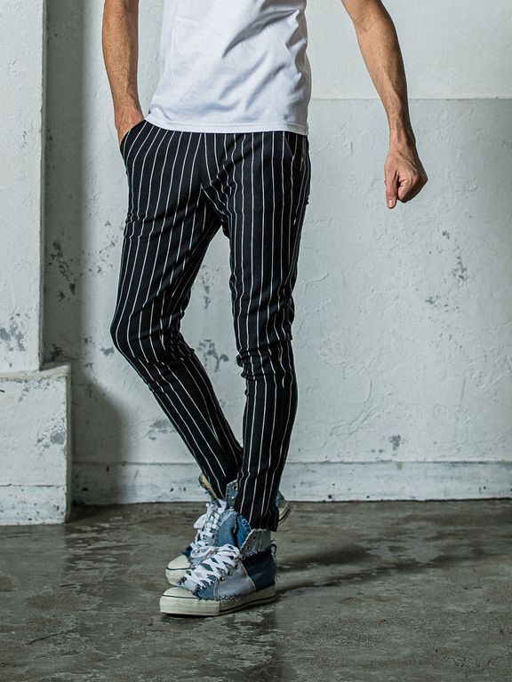《予約11月17日19時締め》 CHRIS EASY  PANTS / イージーパンツ / ブラック・ストライプ