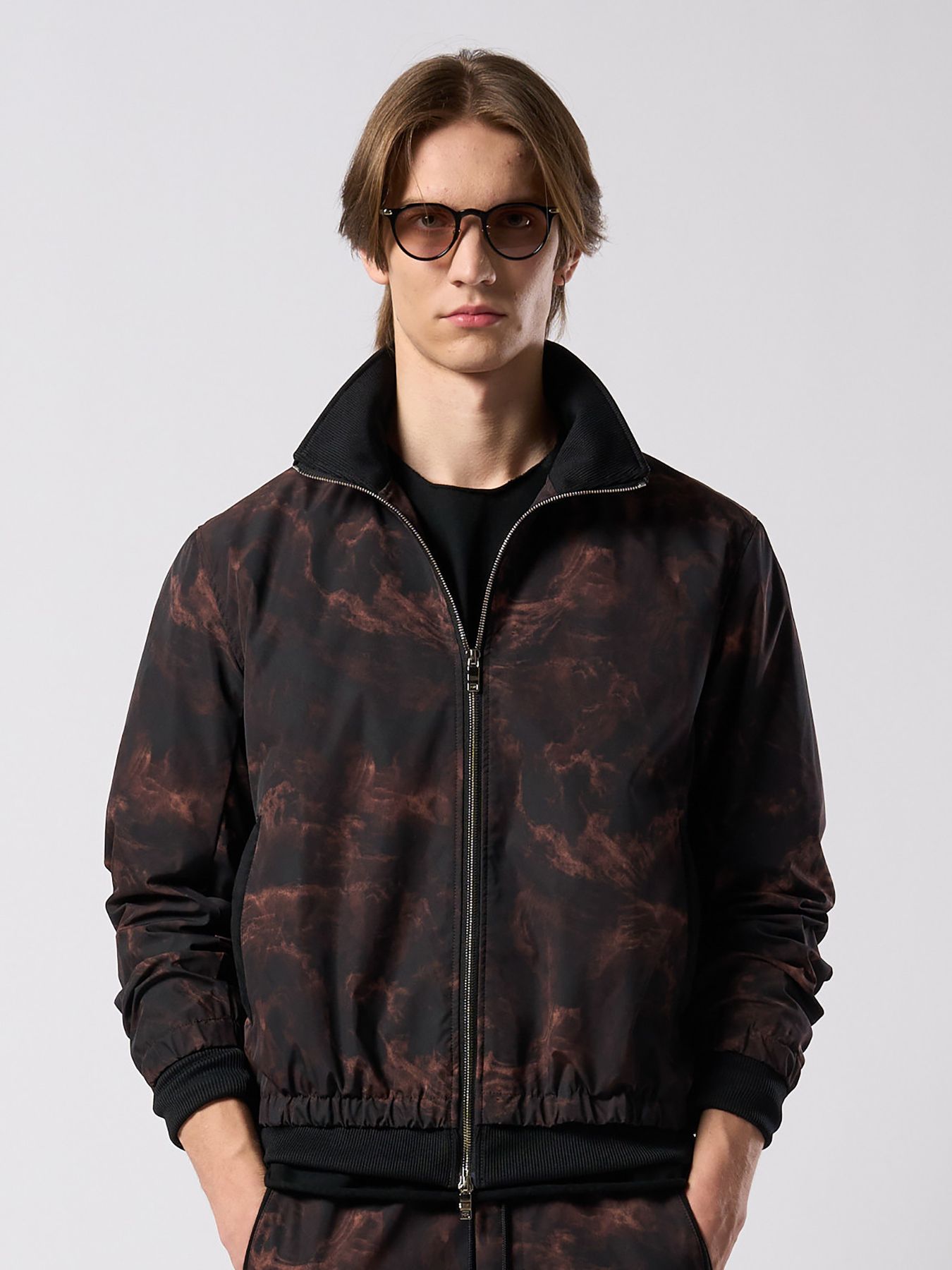 【予約品 4月19日(日) 18時締切】puckering track jacket / パッカリング トラックジャケット / スモークプリント