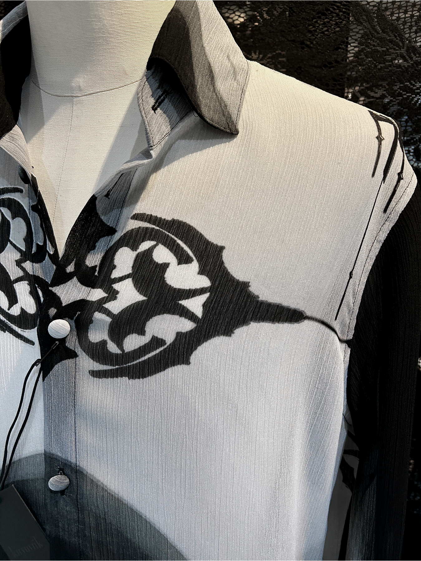 【予約品 1月4日(日) 締切】Flare Shirt / フレアシャツ / ブラック&グレー