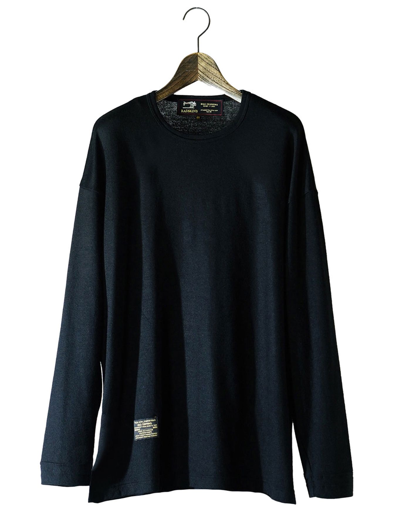 【予約品 7月5日(日) 締切】WASHABLE WOOL TEE / ウォッシャブルウールTシャツ / ブラック