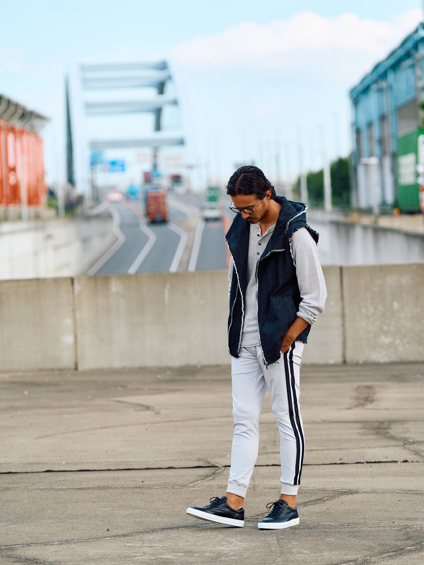 riders wrap vest / ライダースベスト / インディコused加工