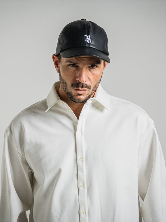 《予約9月1日18時締め》 LEATHER  LOW CAP  / キャップ / ブラック