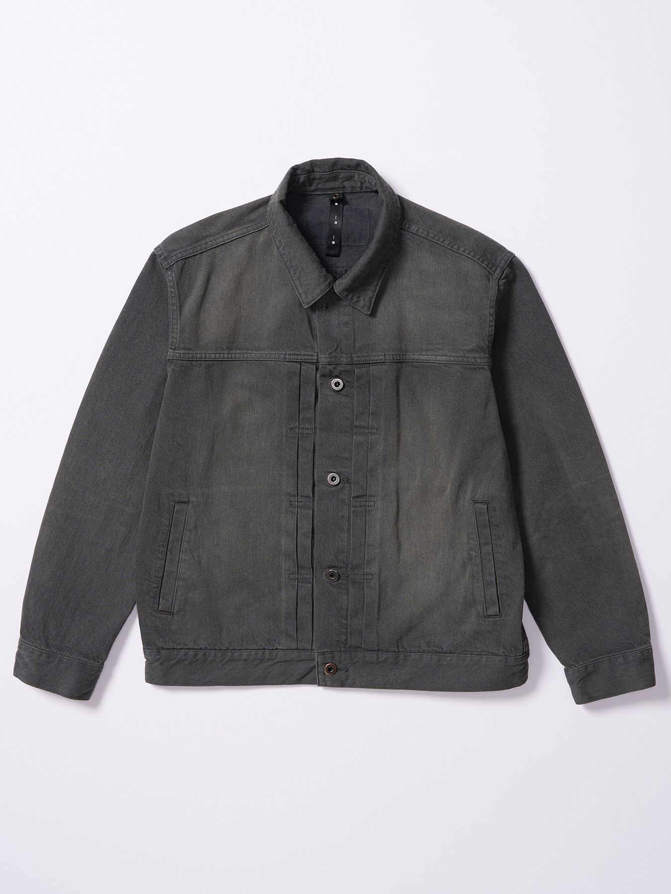 【予約品 4月19日(日) 18時締切】denim jacket type1 (used) / ユーズド加工 TYPE1 デニムジャケット / ダストチャコール
