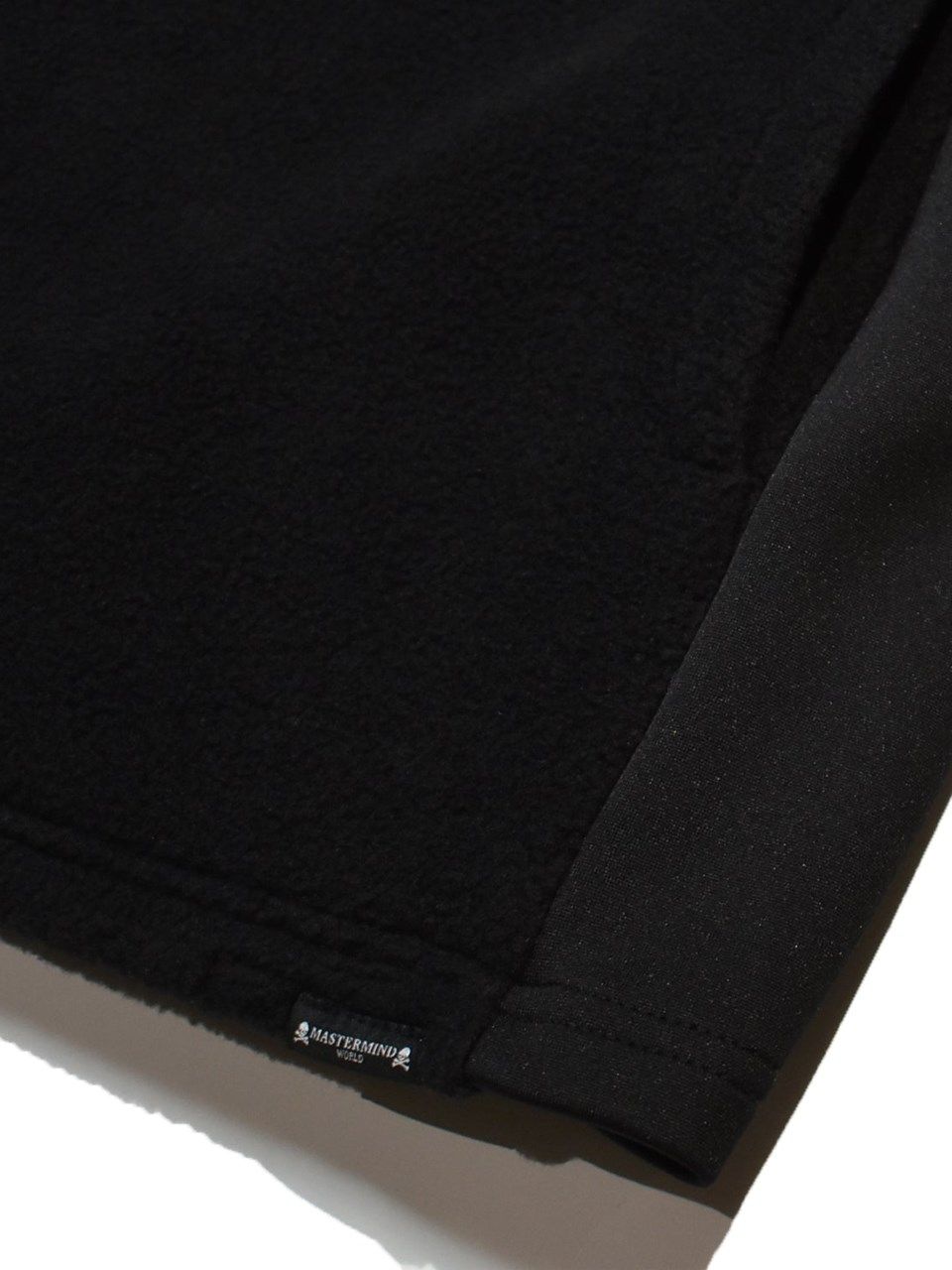 限定FLEECE JACKET EMBROIDERY黒フリース×ジャージ【roarguns×MASTERMIND WORLD】