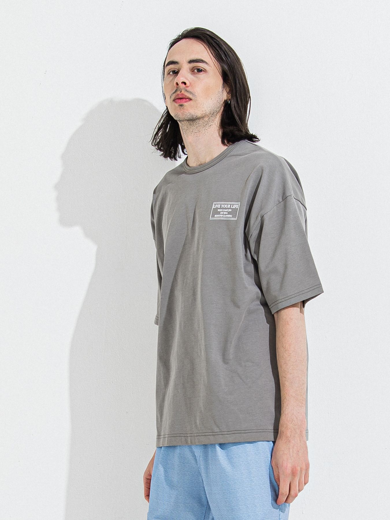 【予約品 】CREW OVER TEE /  クルーオーバーサイズTシャツ / グレー