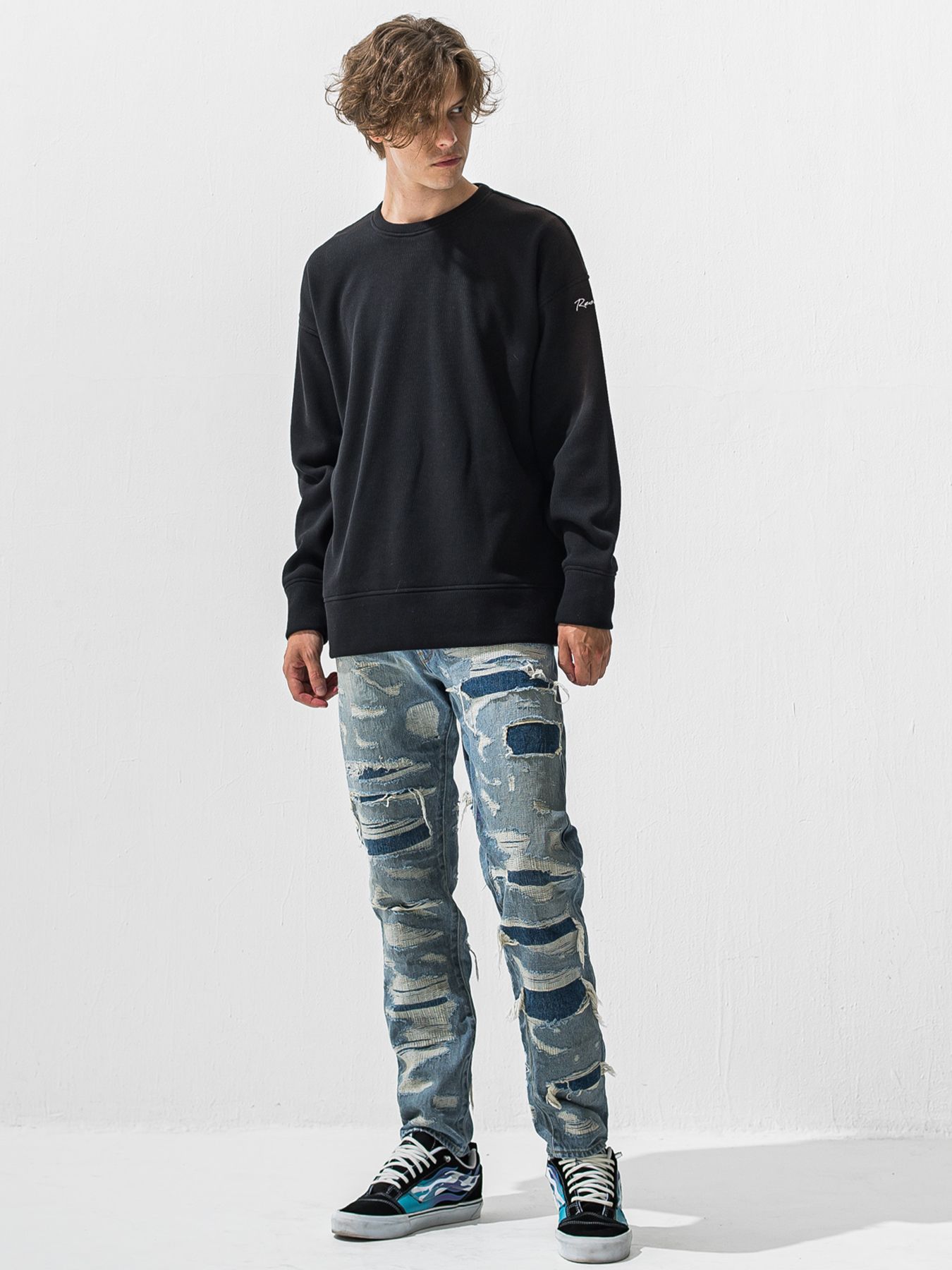 【予約品 9月6日(日) 締切】SCOTT JEANS / ライトオンスヴィンテージジーンズ / インディゴ スペシャルクラッシュ