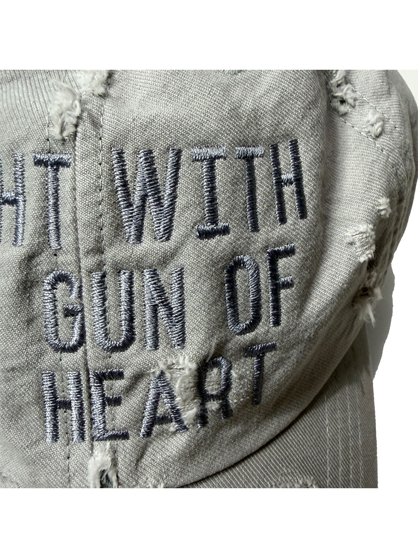 【予約品 8月23日(日) 締切】B.B CAP DAMAGE/EMB / ライトグレー