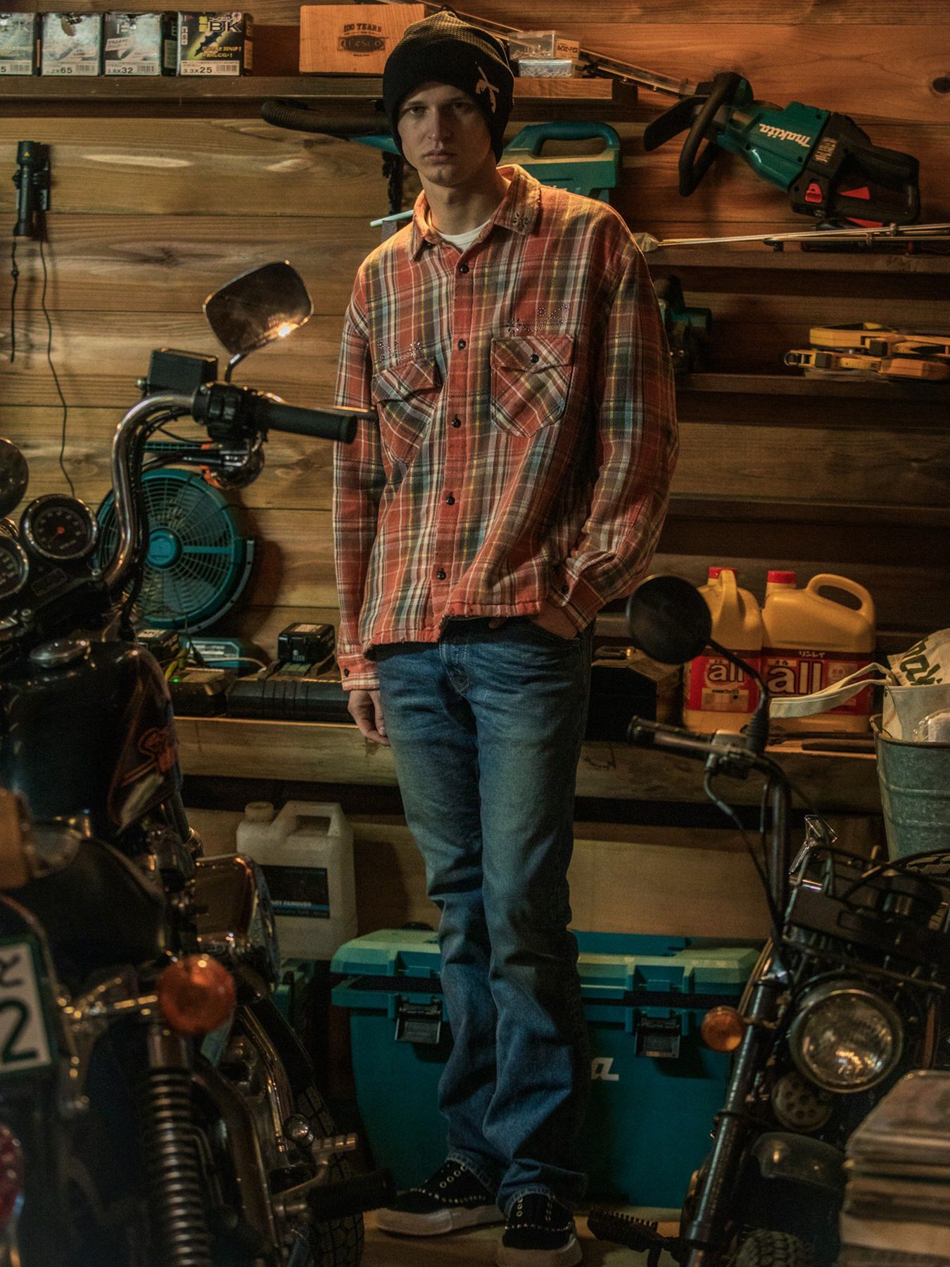 【予約品 3月9日(月) 18:00 締切】STRETCH DENIM PT / ストレッチデニム ブーツカットパンツ / ブルー