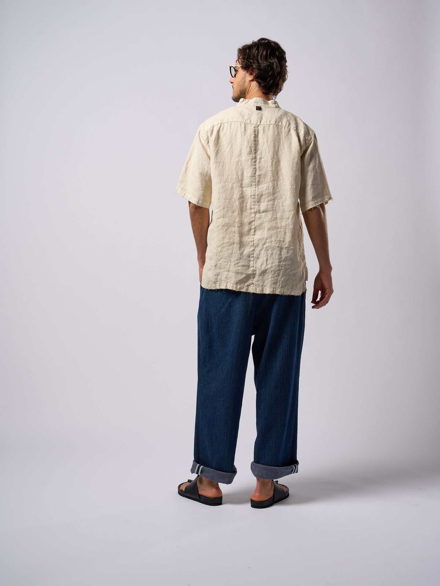 【予約品9月19日 10時締め】 leather thong sandal / サンダル / ネイビー