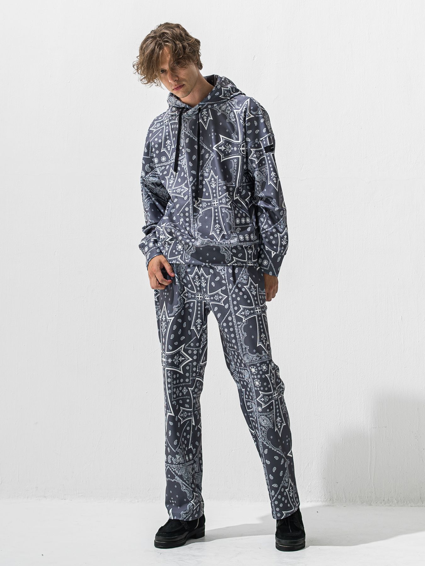 【予約品 9月6日(日) 締切】OVER HOODIE / トリコット オーバーパーカー / クロスグレー