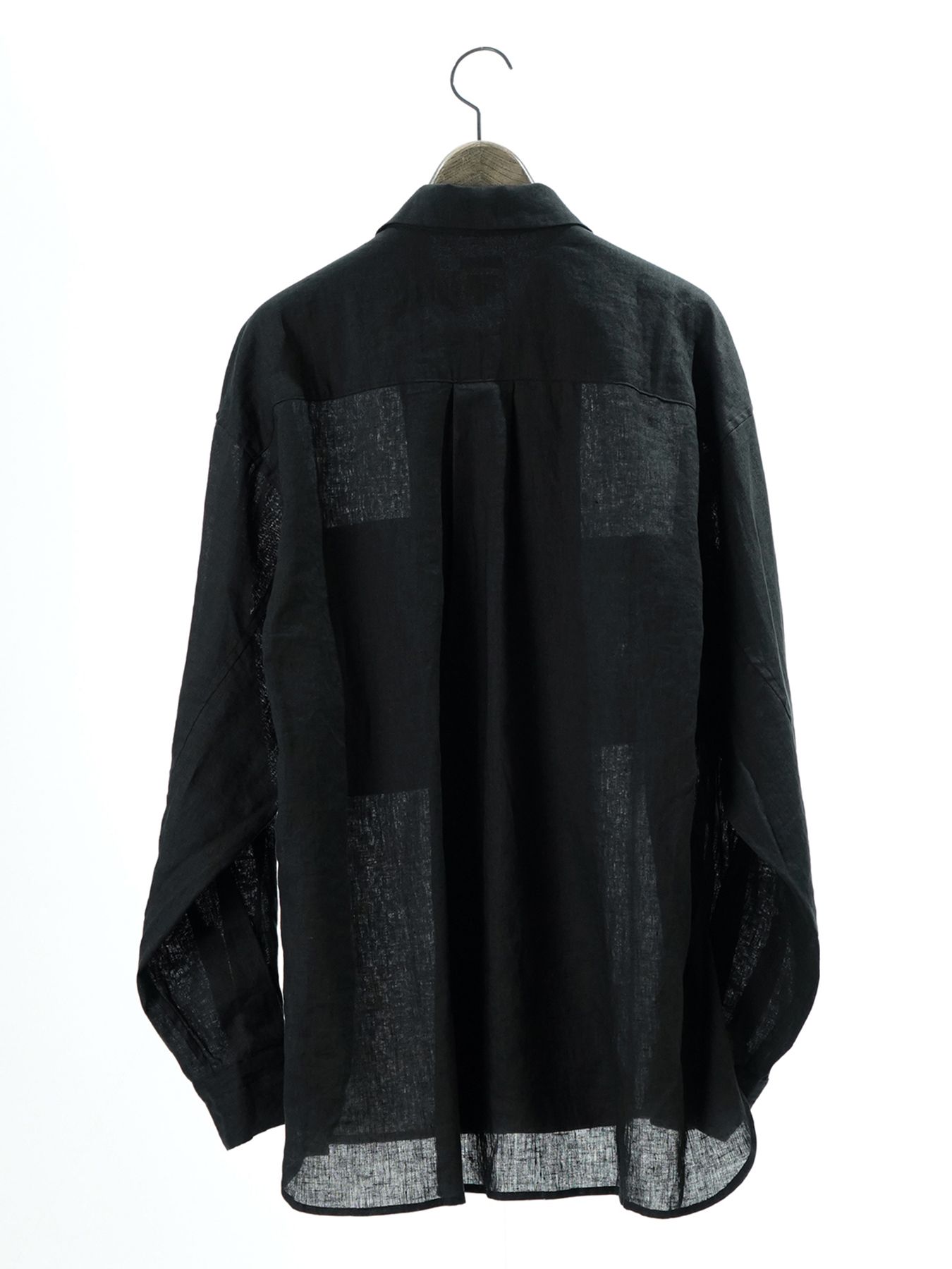 【予約品 11月23日(日) 締切】LINENOVERSHIRT / リネン ポロシャツ / BLACK