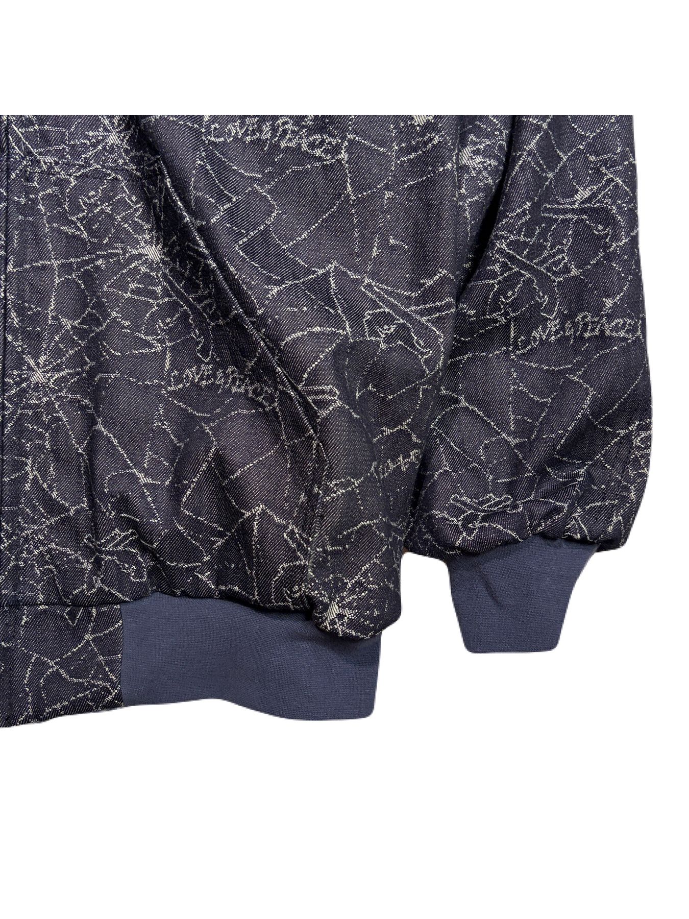 【予約品 3月9日(月) 18:00 締切】SPIDER JAQ HOODIE / リバーシブル スパイダー ジャガード ジップフーディ / ブルー