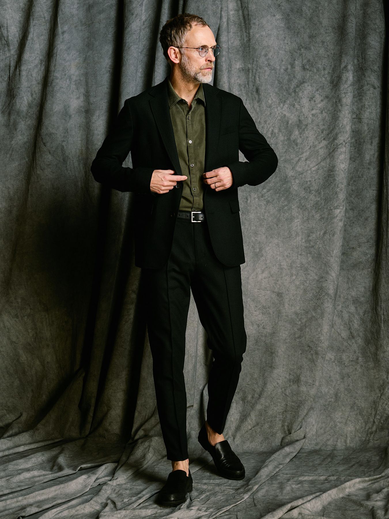 【予約品 4月19日(日) 18時締切】cupuro fibril dress shirt / キュプラフィブリル ドレスシャツ / フェードカーキ