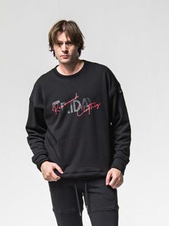 【予約品 8月31日(日) 締切】FRIDAY OLD LOGO VEROURS FLEECE TRAINER / FRIDAYコラボ オールドロゴ ベロアフリース トレーナー / ブラック