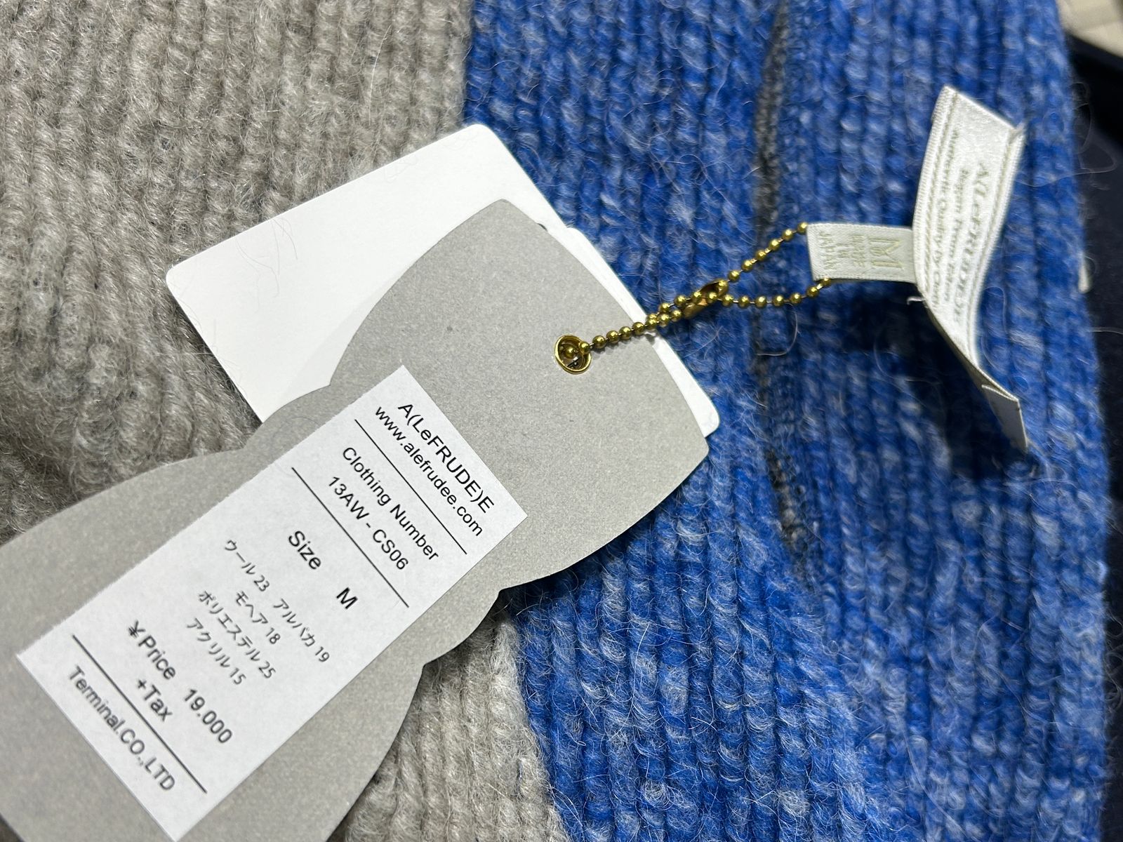 イタリア素材のカットニット切り替えボートネック【A(LeFRUDE)E】