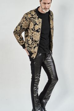 Royal Leather Changing Stretch boot cut Pants / BLACK 【ys Yuji SUGENO】