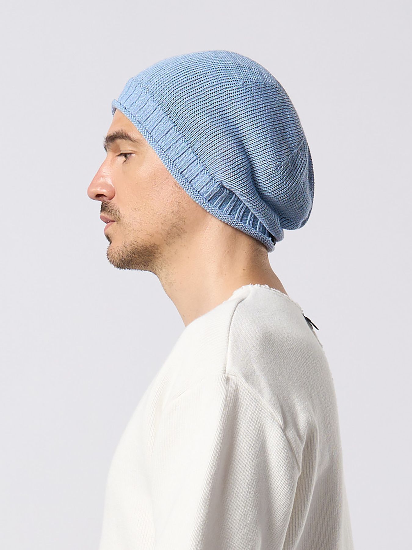 【予約品 9月23日(火) 締切】GIMA roll beanie / 擬麻 ロールビーニー / ライトブルー