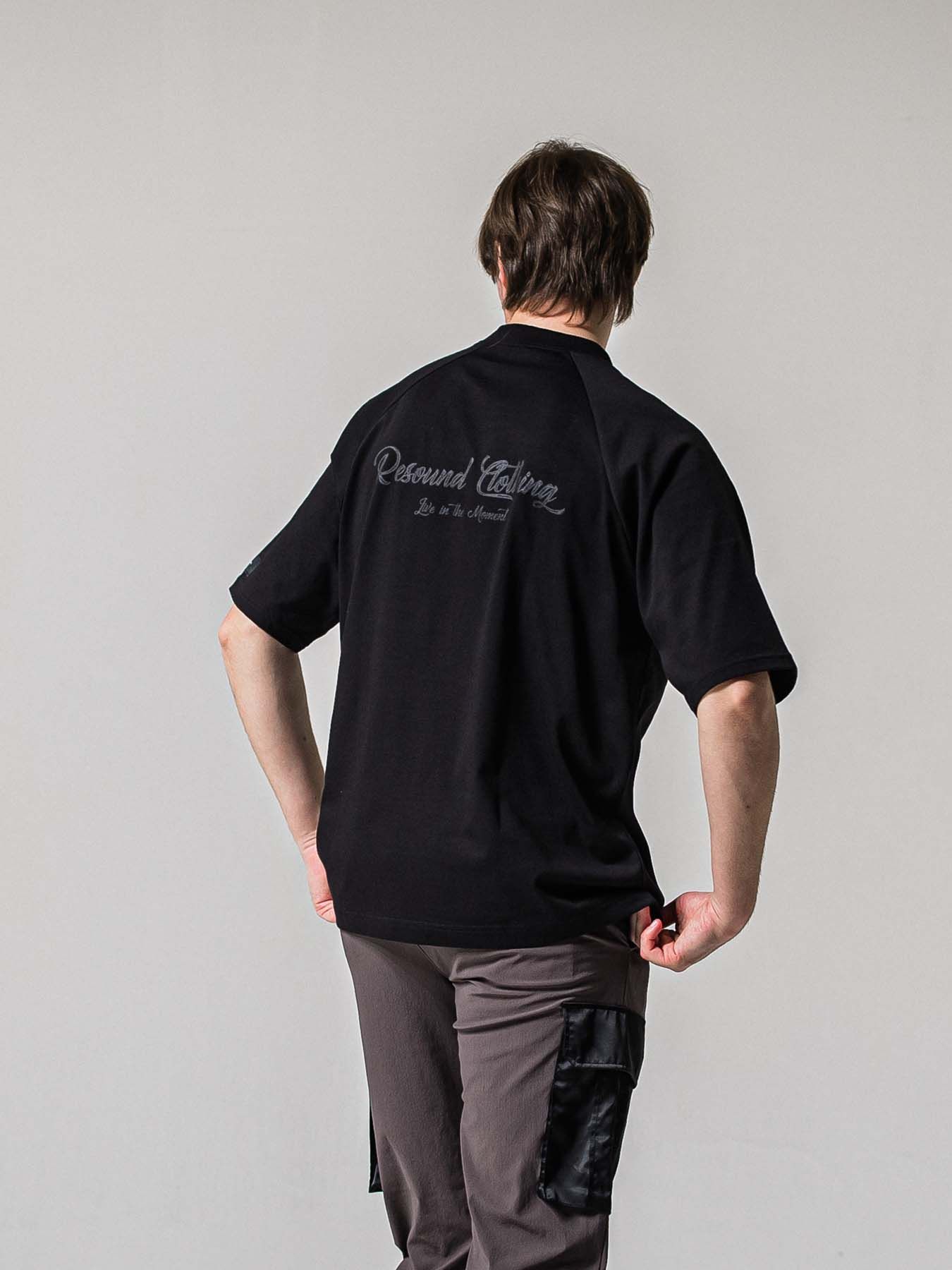 【予約品 11月16日(日) 締切】BACK RC RAGLAN OVER TEE / バックロゴ ラグランスリーブ オーバーTシャツ / ブラック