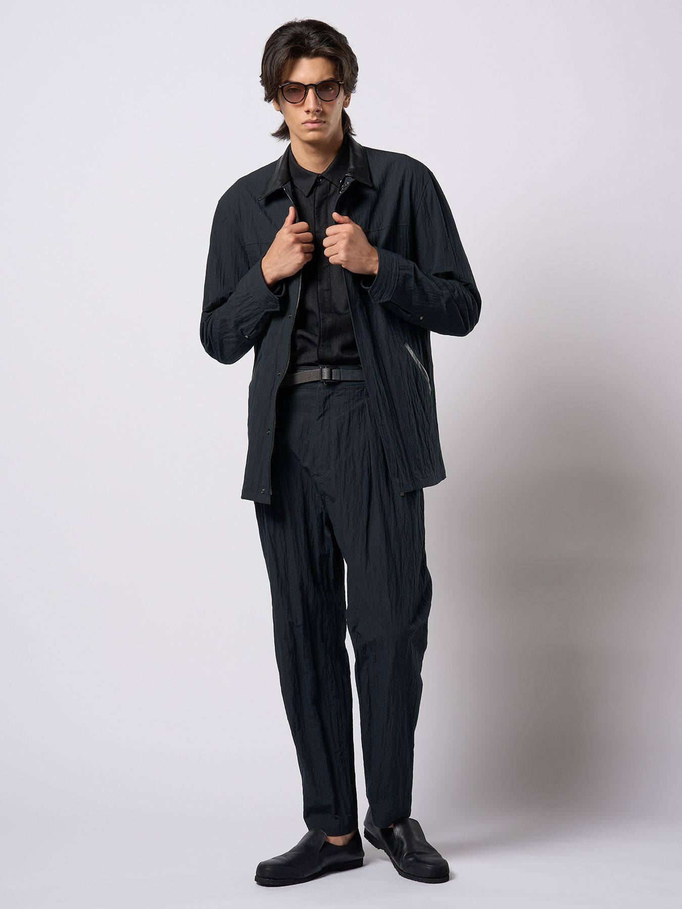 【予約品 9月23日(火) 締切】W-ring long belt / Wリング ロングベルト / グレー