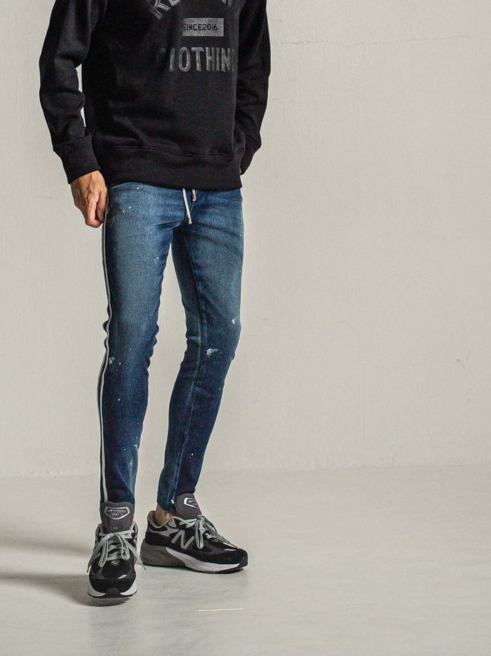 《予約9月1日18時締め》 EX denim jersey  BLINDLINE   PT  / ラインパンツ / ディンドブルー