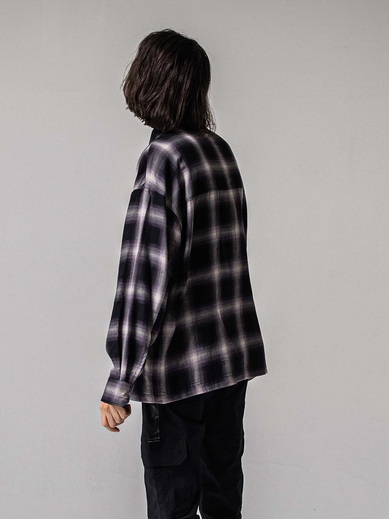 【予約品 11月16日(日) 締切】50s CHECK JK / オンブレチェック シャツジャケット / ブラック